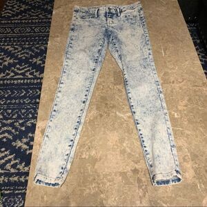 Mossimo Mid-Rise Denim Legging size 00 whitewash